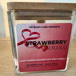 Strawberry Solulu hand poured coconut soy wax candle