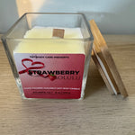 Strawberry Solulu candle with bamboo lid